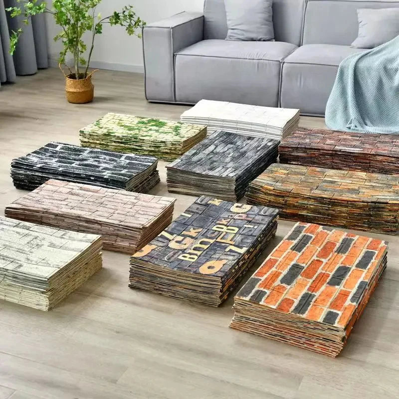 3D Brick Self-Adhesive Waterproof Wallpaper
