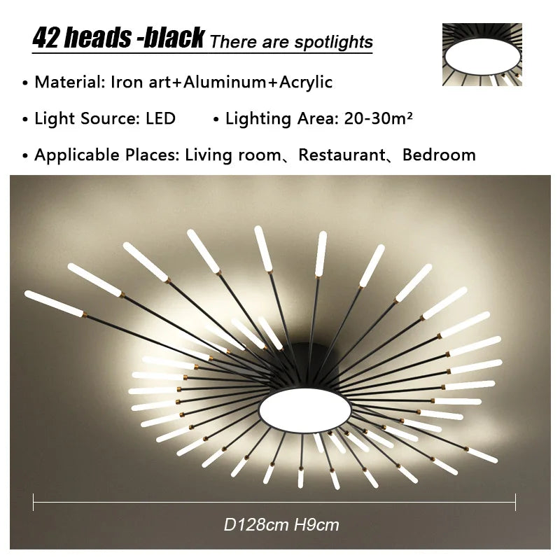 Firework Spiral LED Chandelier