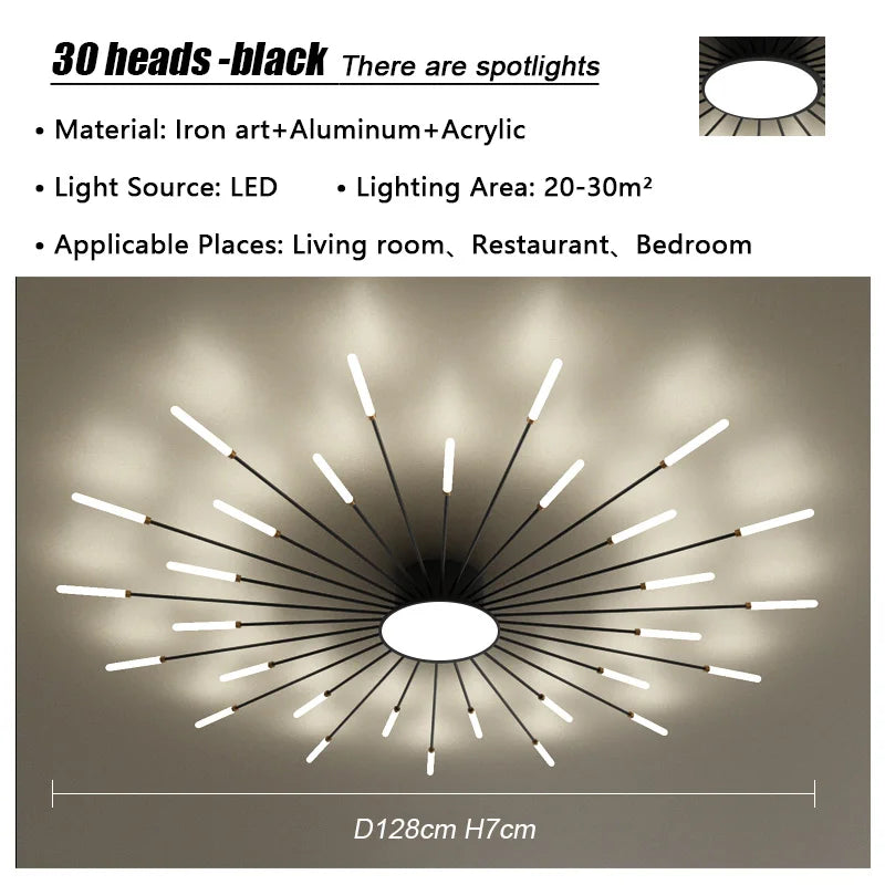Firework Spiral LED Chandelier