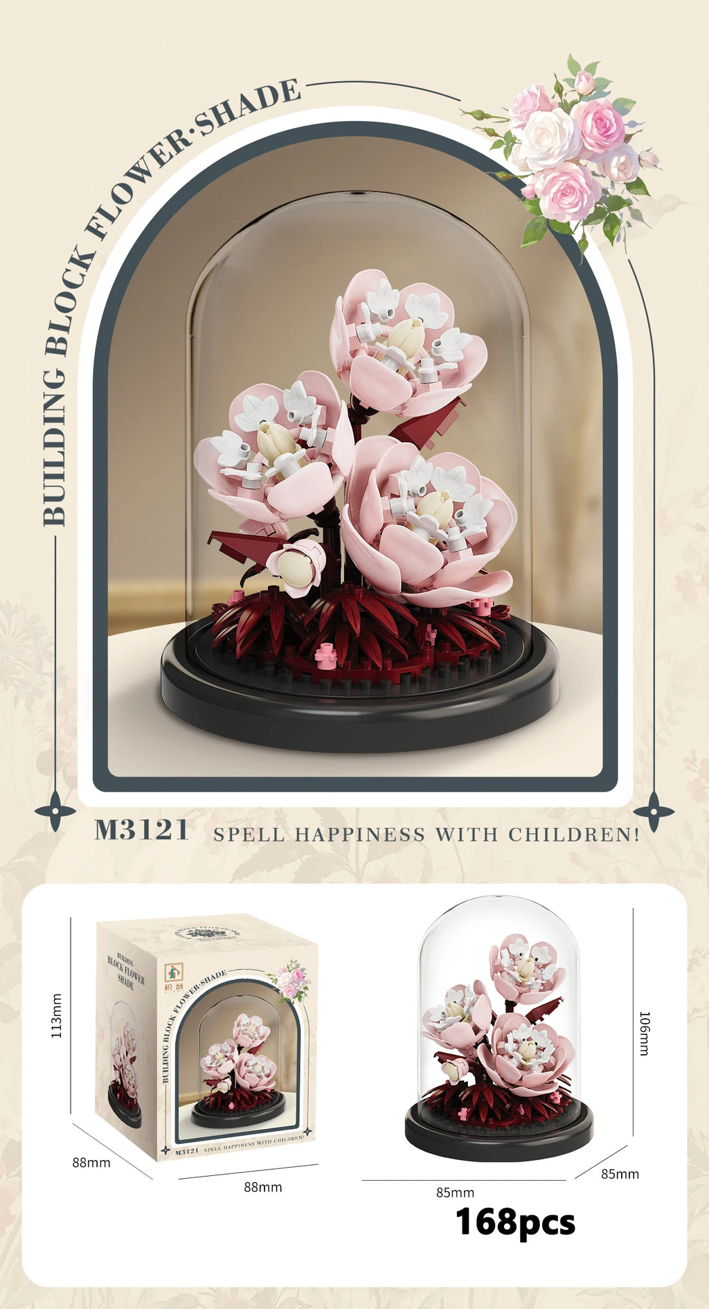 Eternal Flower Bouquet Building Block Set