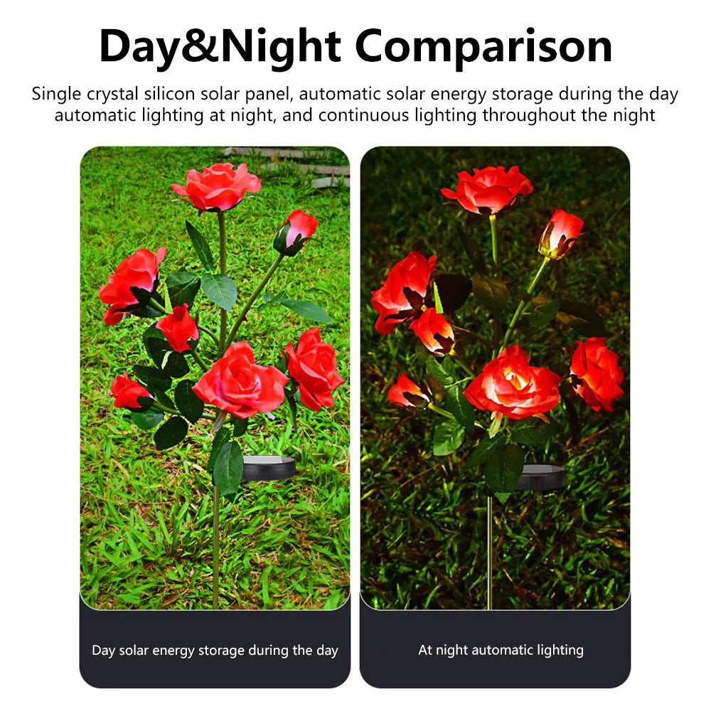 Solar Rose Flower Garden Lights