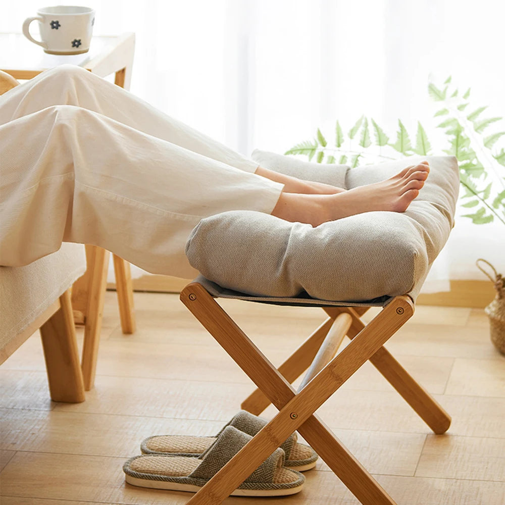 Bamboo Foldable Shoe Stool