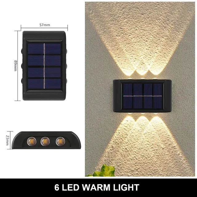 Solar Up-Down Wall Light - Waterproof