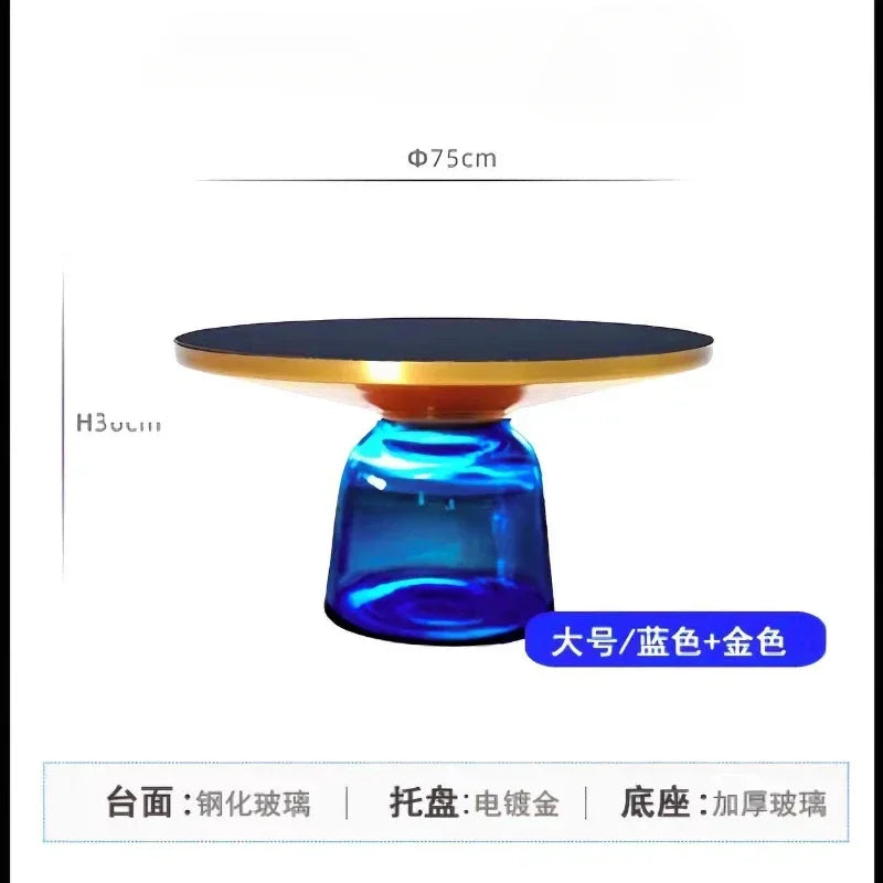 Round Glass Nordic Side Table