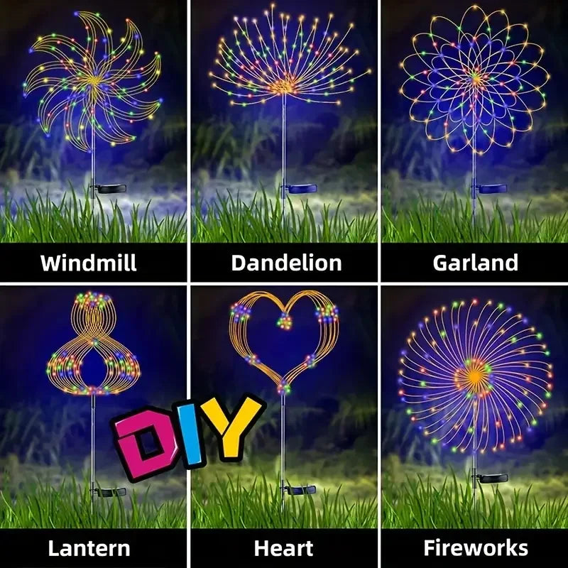 Solar Firework Lights With Remote