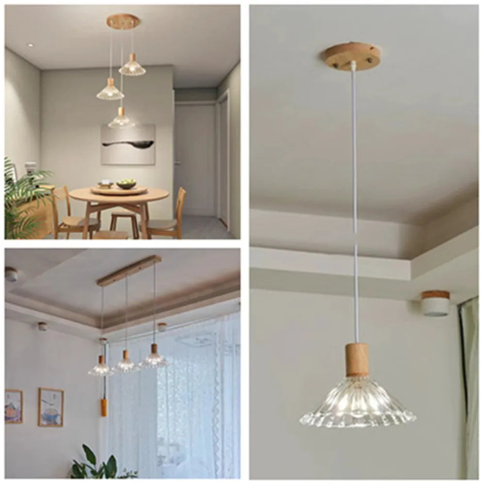 Wooden Ceiling Rose Lamp Base