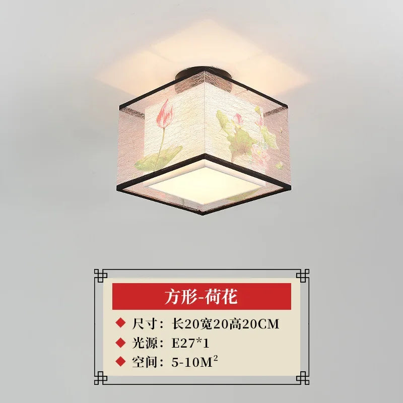 Chinese Lotus Pendant Ceiling Light