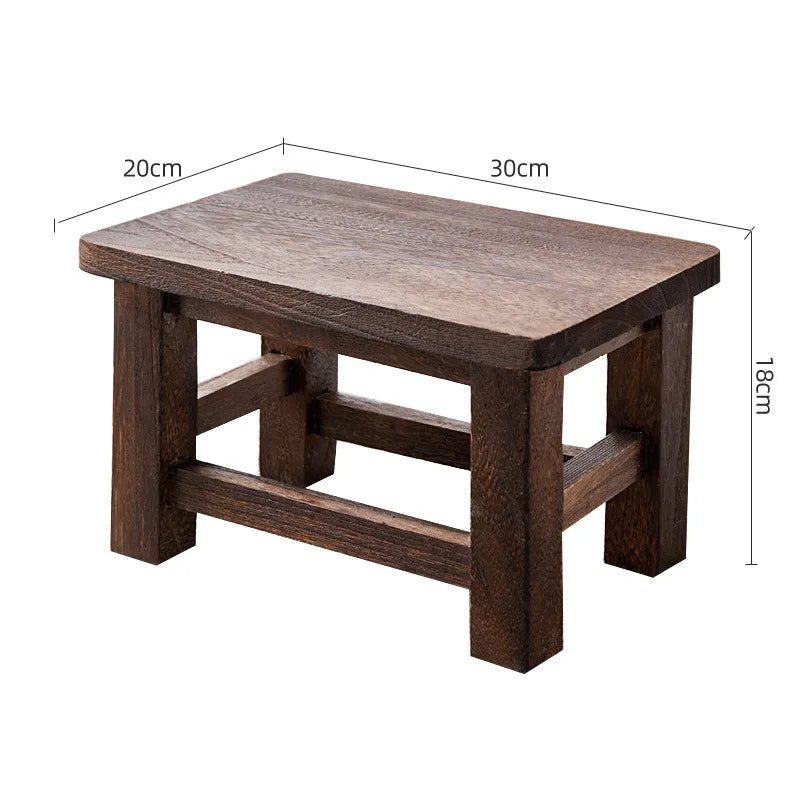 Paulownia Wood Shoe Stool