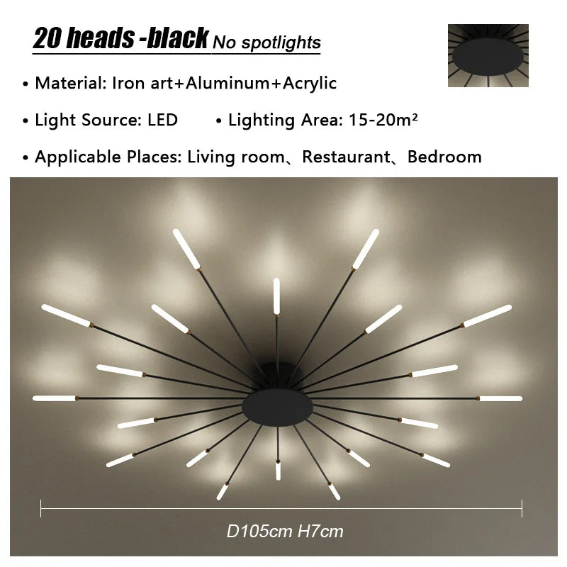Firework Spiral LED Chandelier