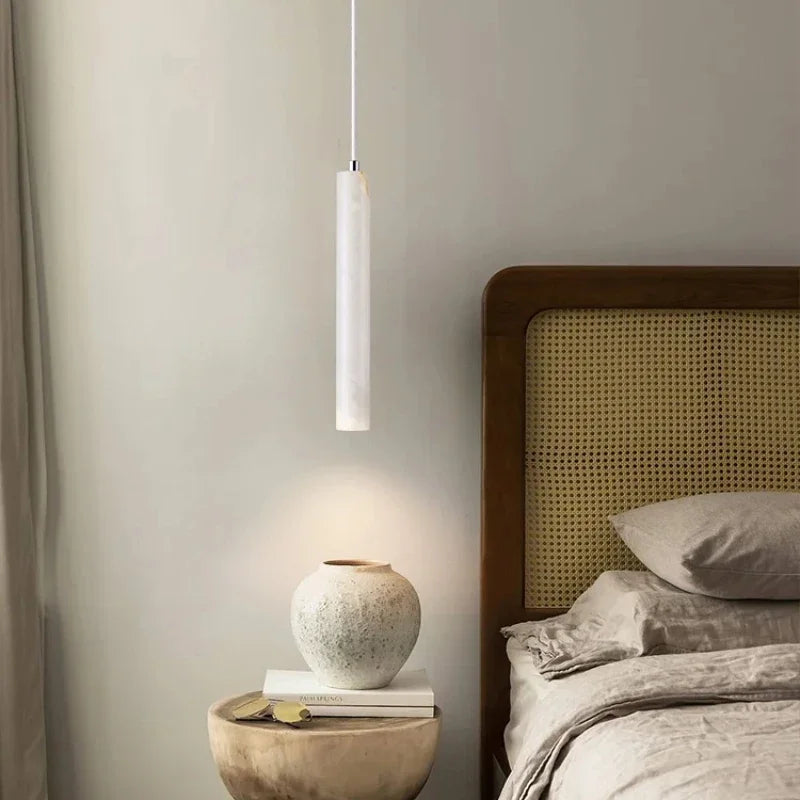 Wood Tube LED Pendant Ceiling Lamp