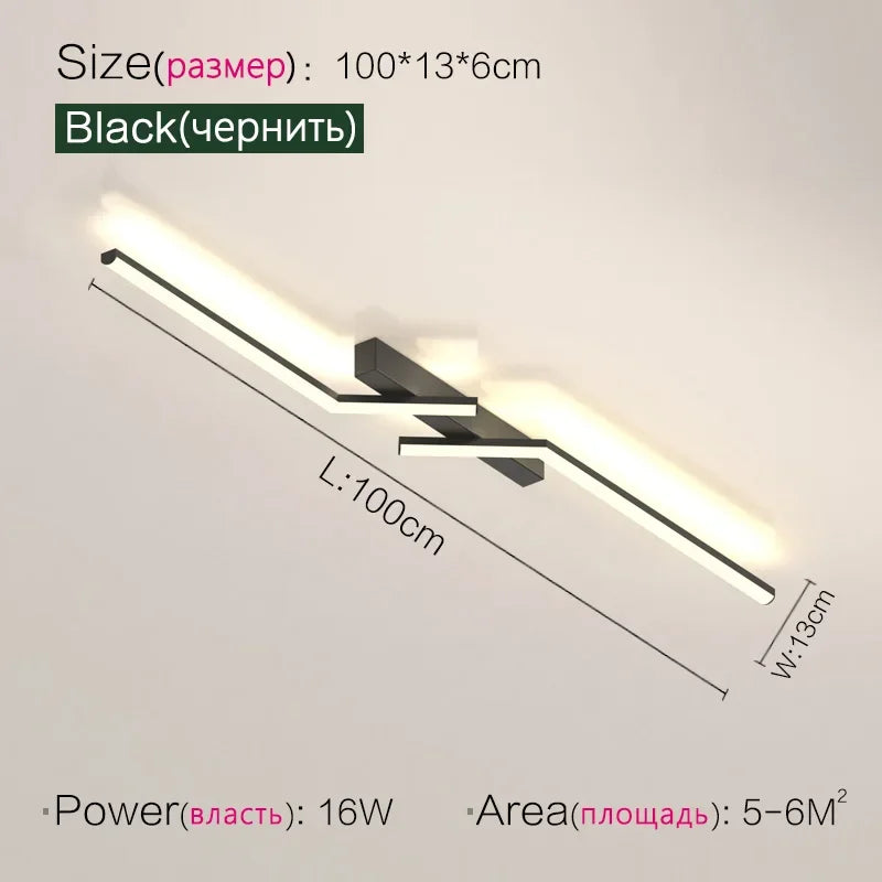 Modern Linear Aisle Ceiling Light