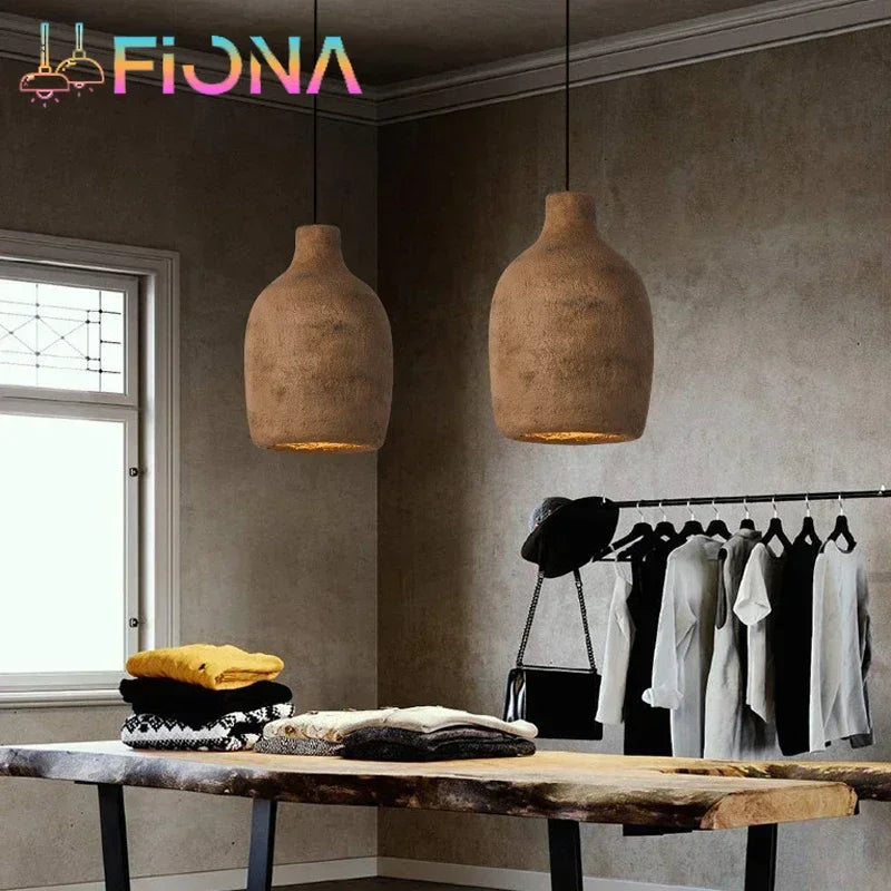 Wabi-Sabi Ceramic Pendant Lamp
