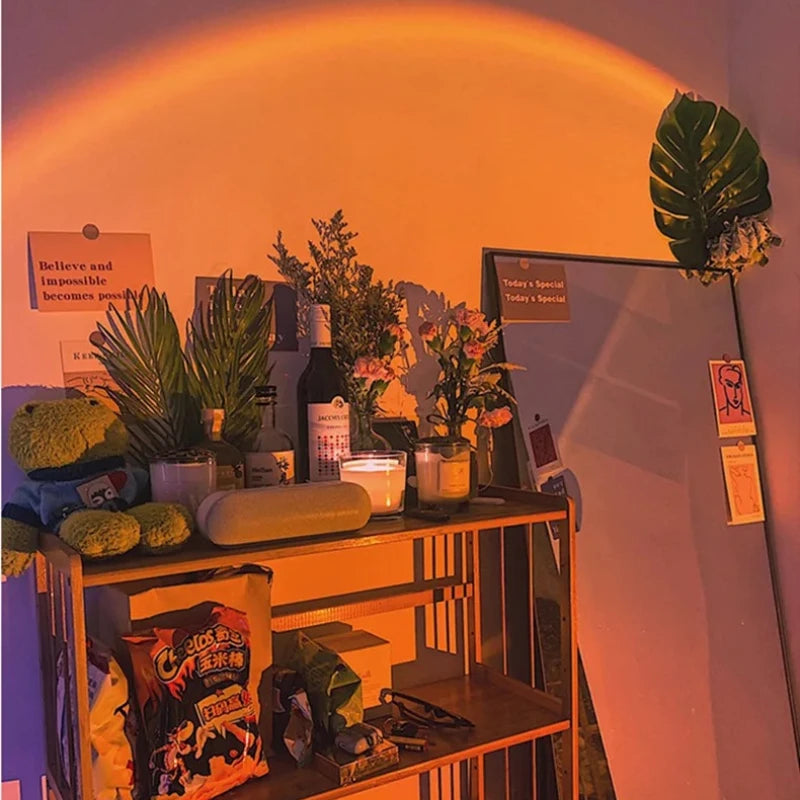 USB Sunset Lamp - Ambient Mood Projector