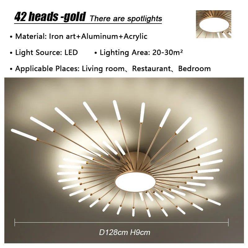 Firework Spiral LED Chandelier