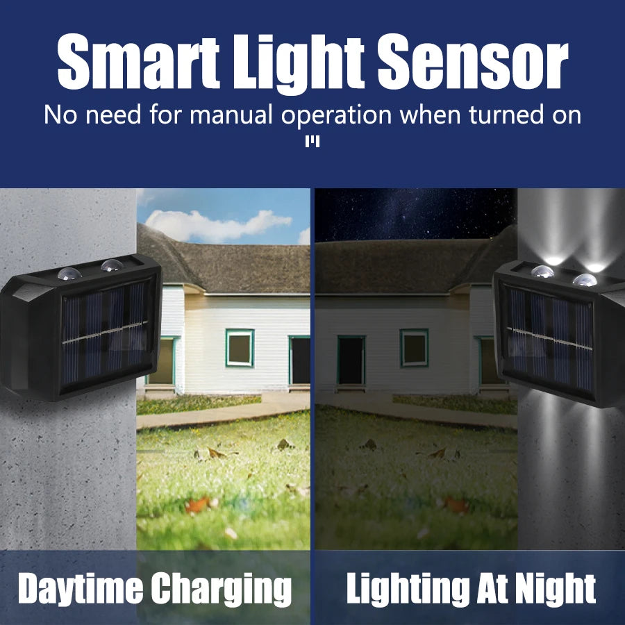 Solar Garden Fence Wall Light