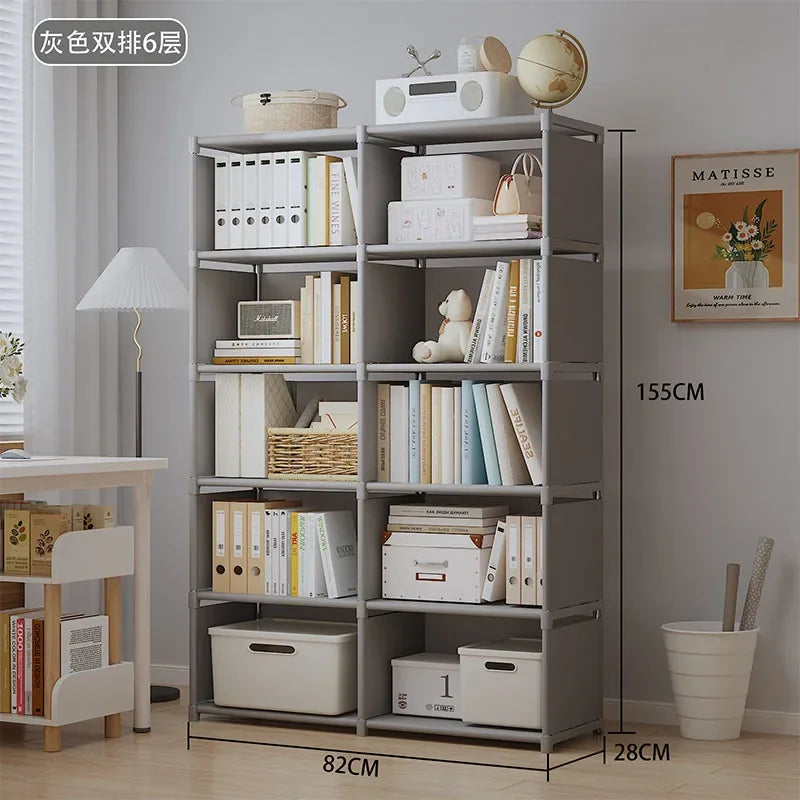 Multi-Layer Assembly Storage Bookshelf
