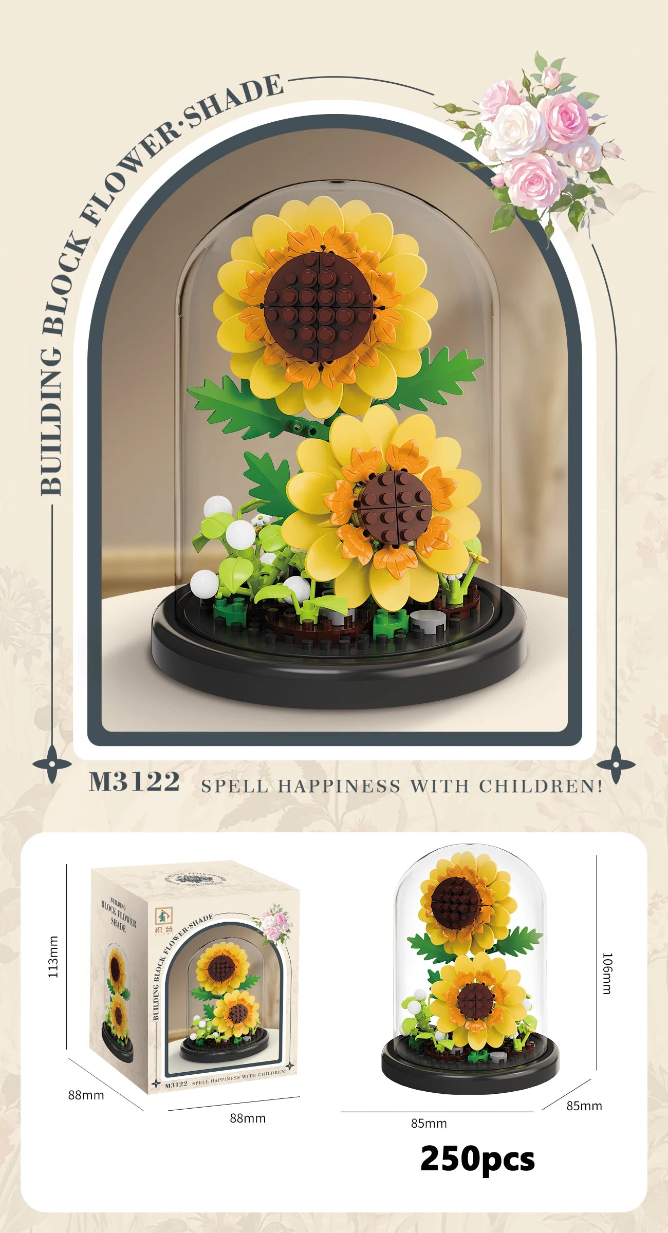 Eternal Flower Bouquet Building Block Set