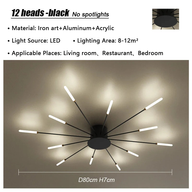 Firework Spiral LED Chandelier