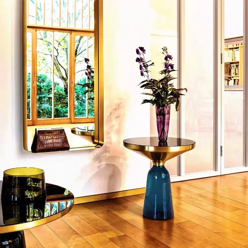 Round Glass Nordic Side Table