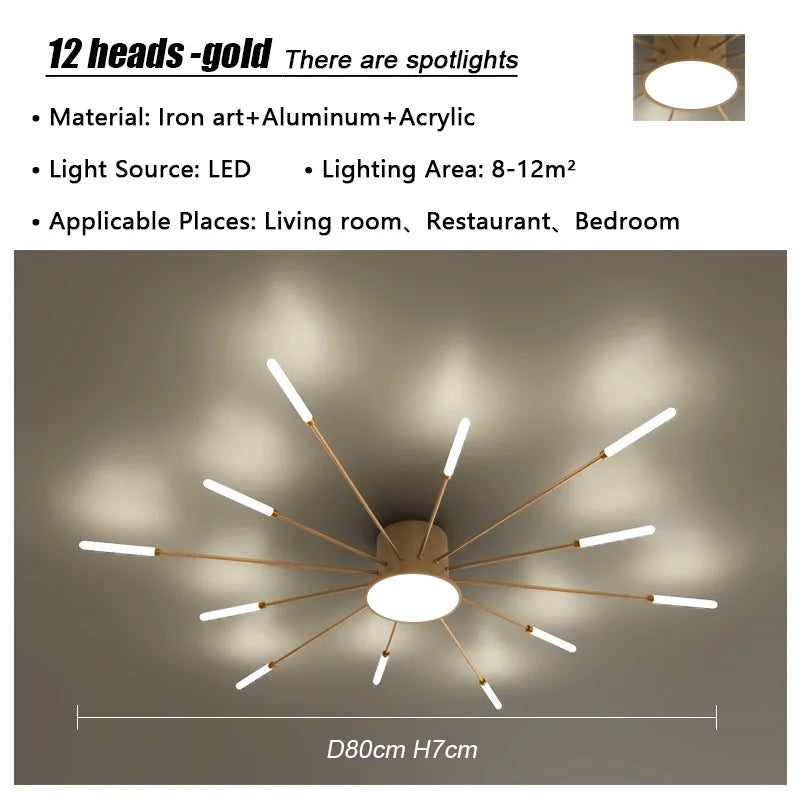 Firework Spiral LED Chandelier