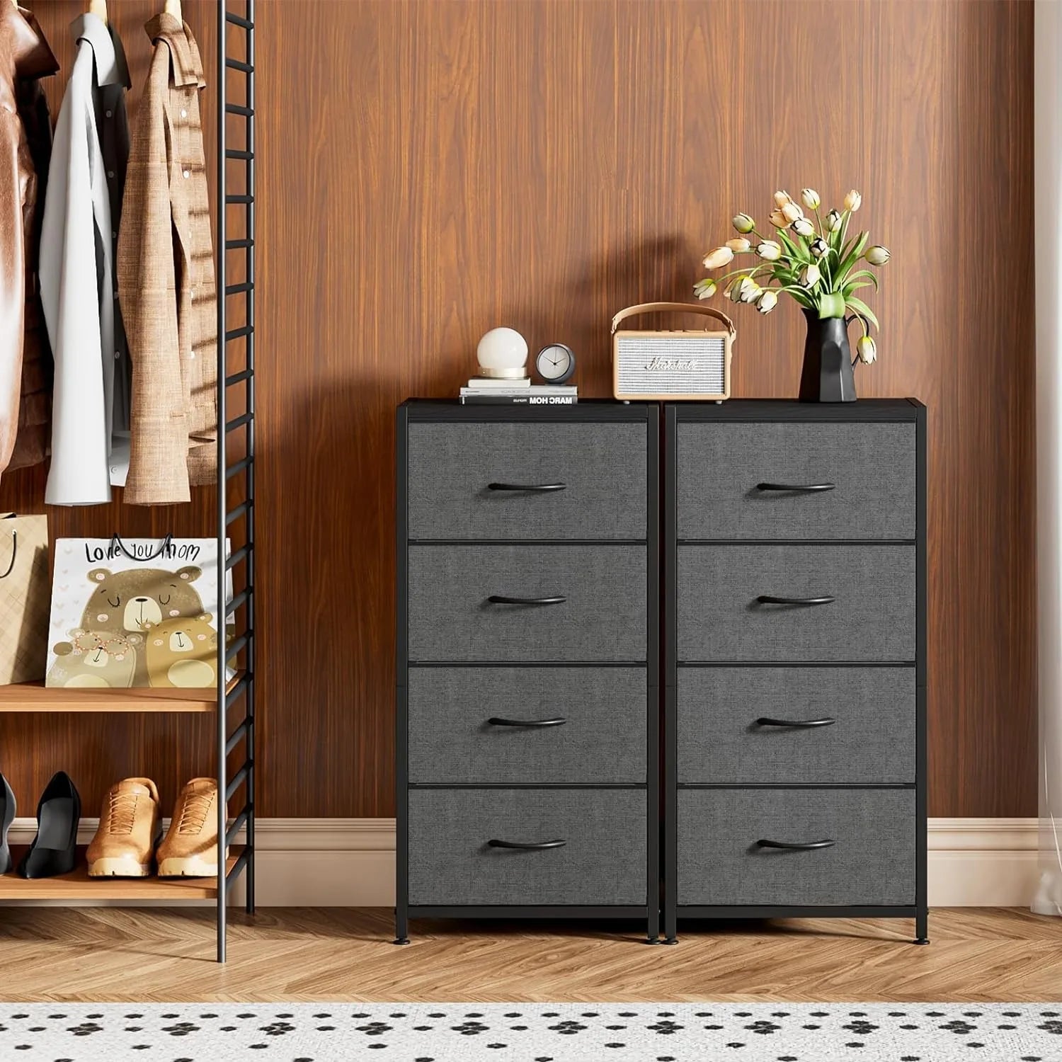 4-Drawer Fabric Storage Tower