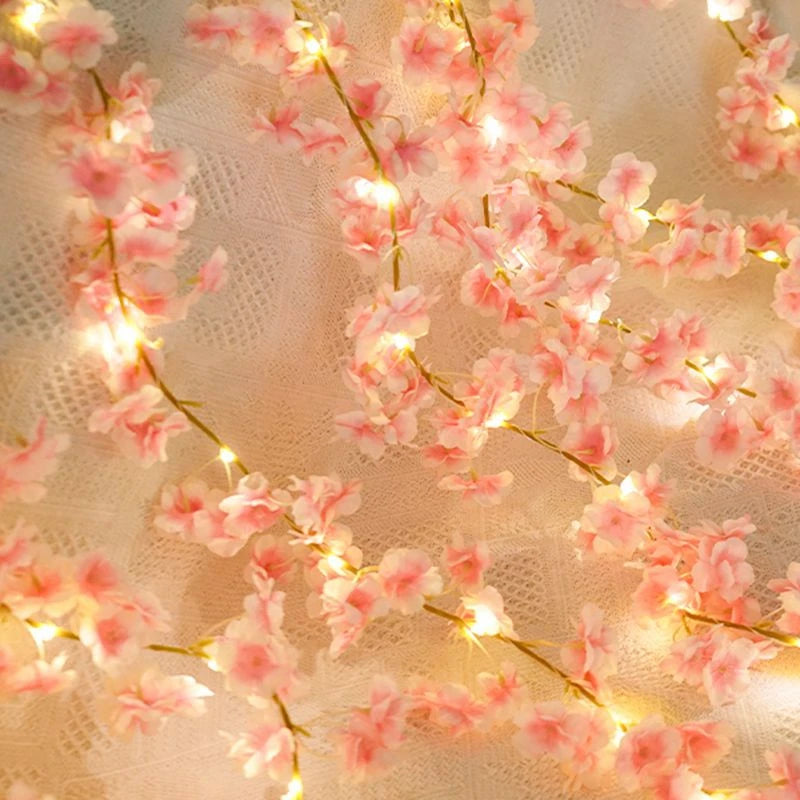 180cm Artificial Sakura Blossom Vine Garland