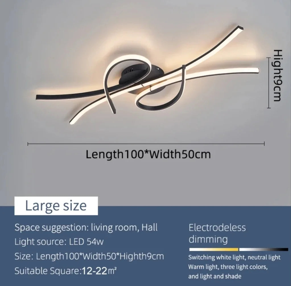 Modern Linear Aisle Ceiling Light