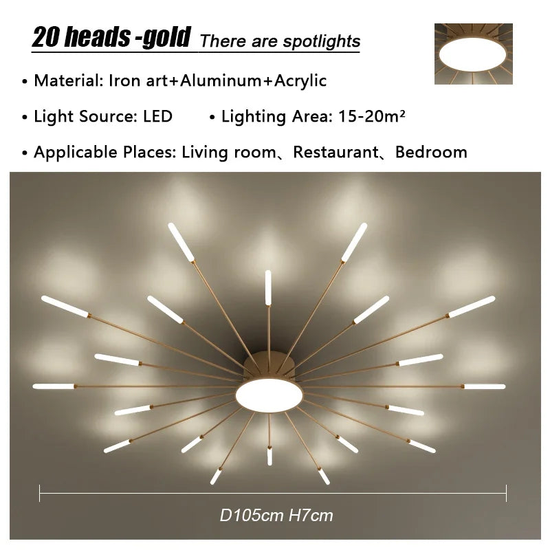 Firework Spiral LED Chandelier