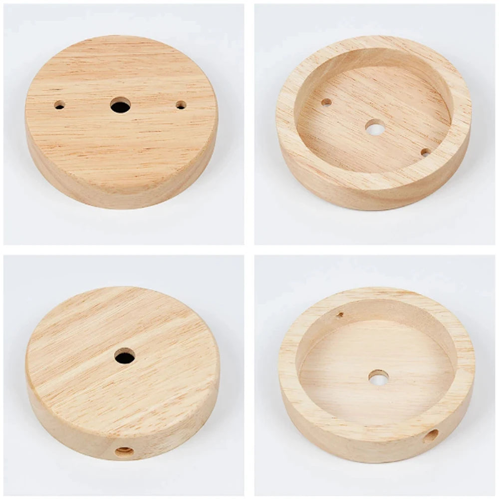 Wooden Ceiling Rose Lamp Base