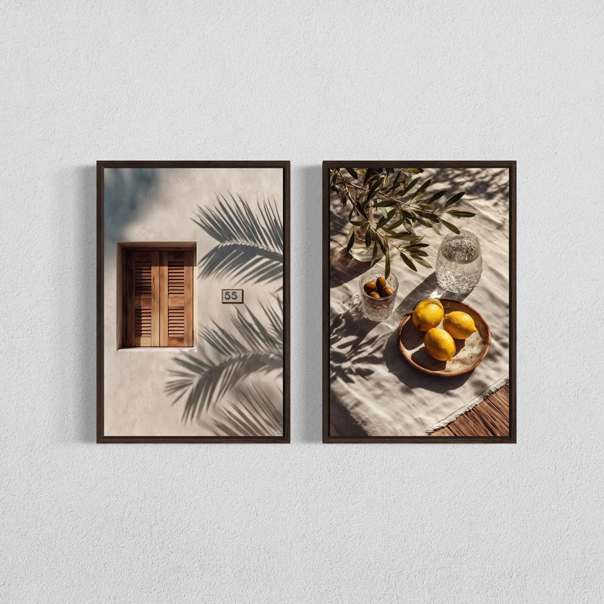Olive Tree Botanical Art Prints (Set of 2)
