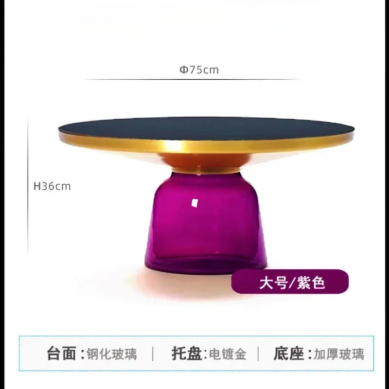 Round Glass Nordic Side Table