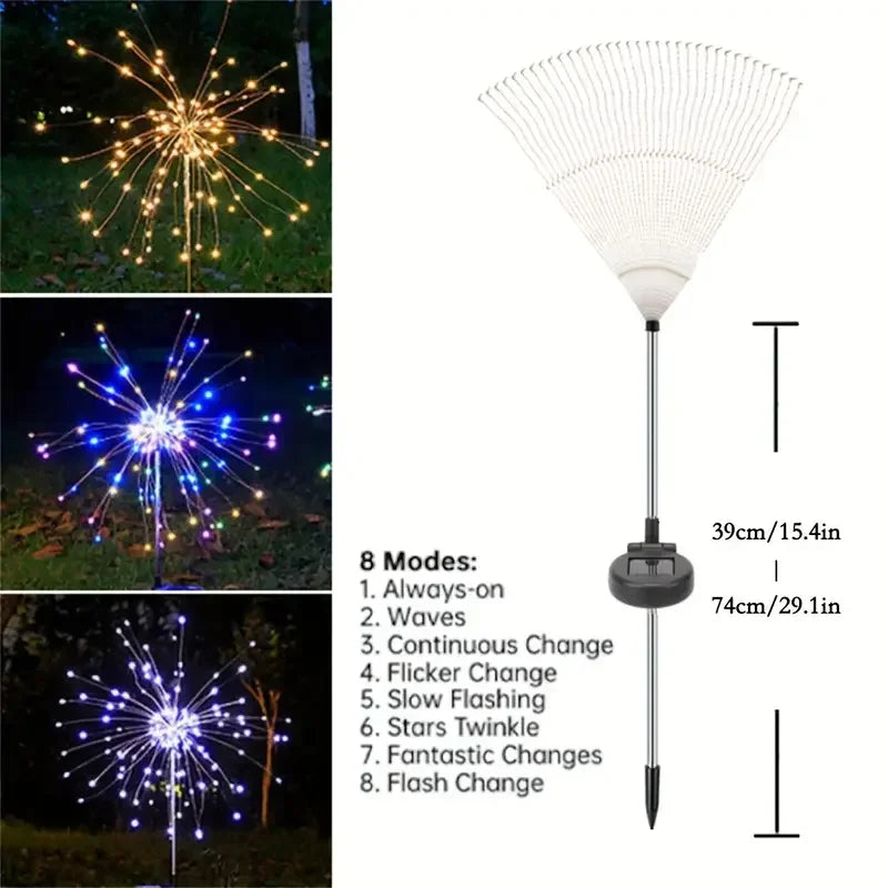 Solar Firework Lights With Remote
