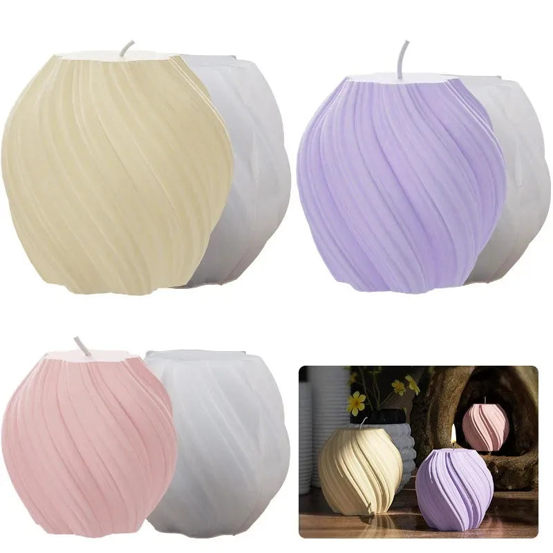 3D Geometric Wave Candle Mould