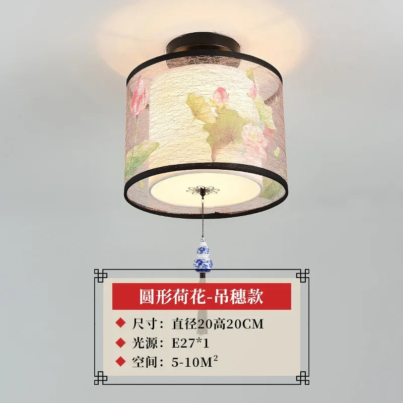 Chinese Lotus Pendant Ceiling Light