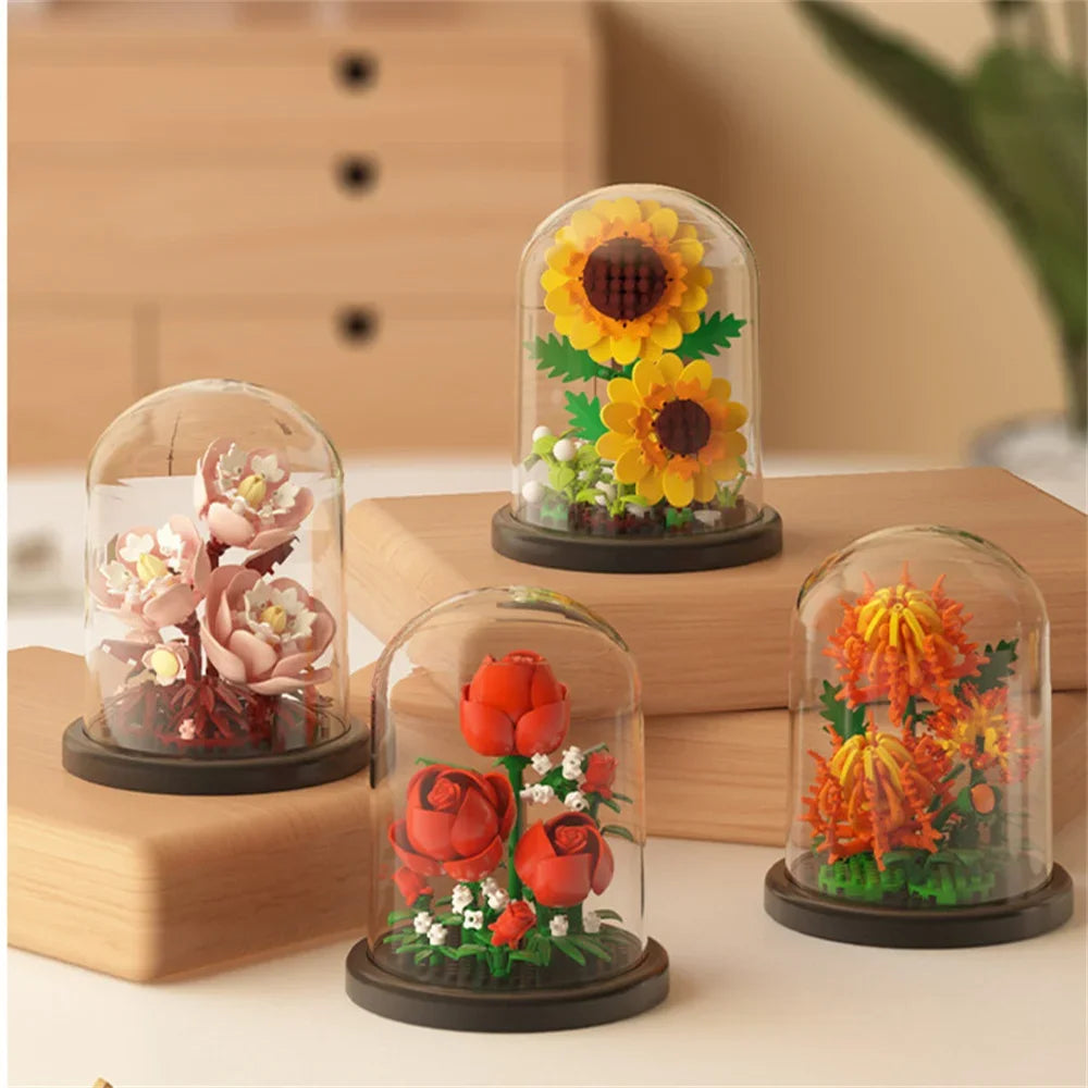 Eternal Flower Bouquet Building Block Set