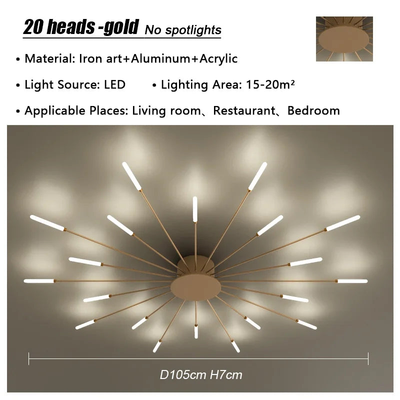 Firework Spiral LED Chandelier