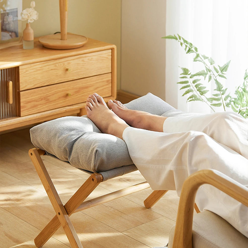 Bamboo Foldable Shoe Stool
