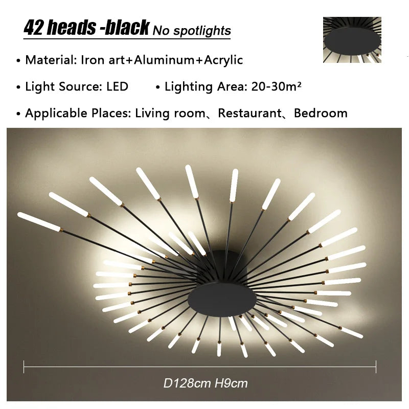 Firework Spiral LED Chandelier