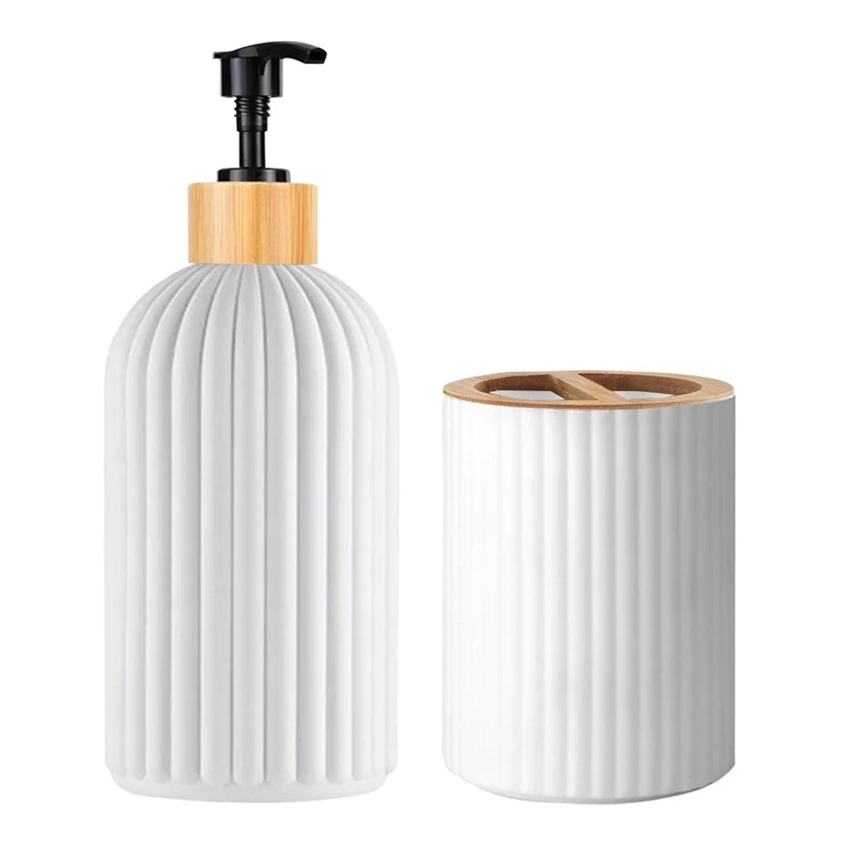 Bathroom Countertop Storage & Soap Set