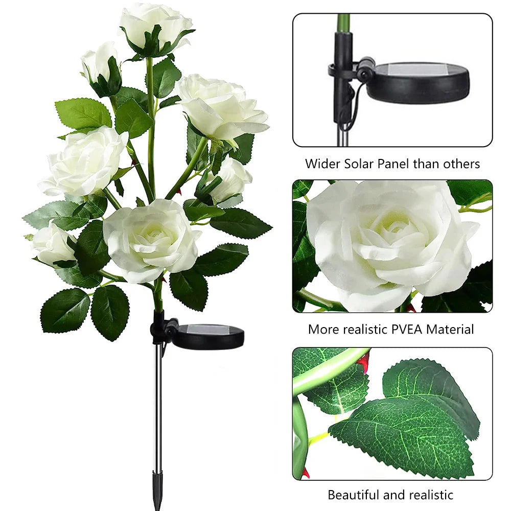 Solar Rose Flower Garden Lights
