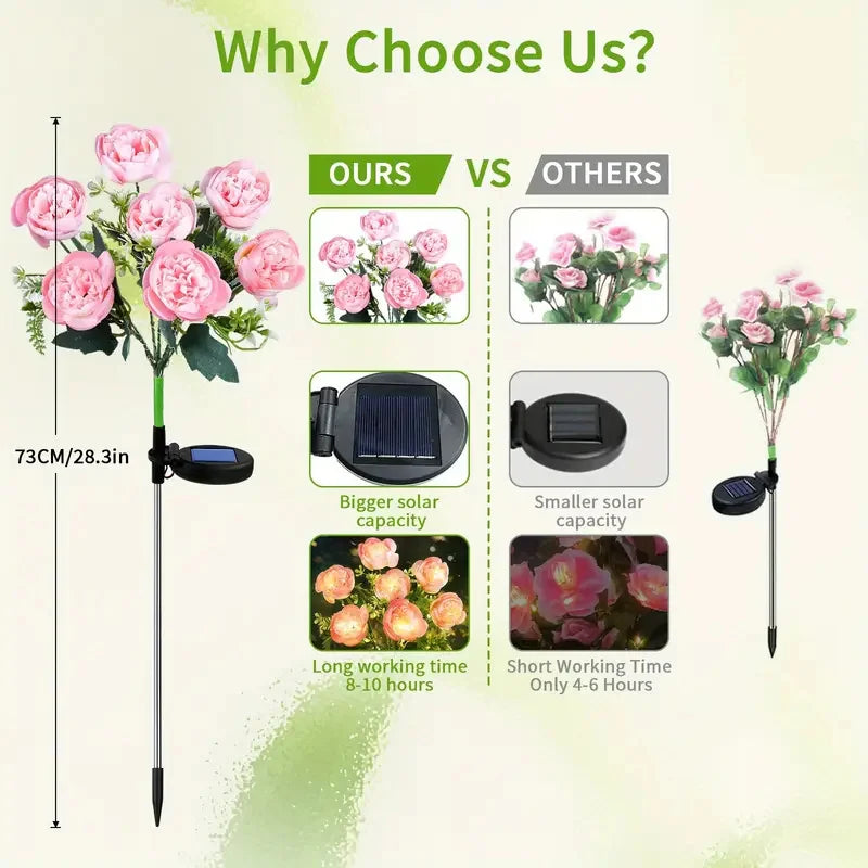 7-Head Camellia Solar Light