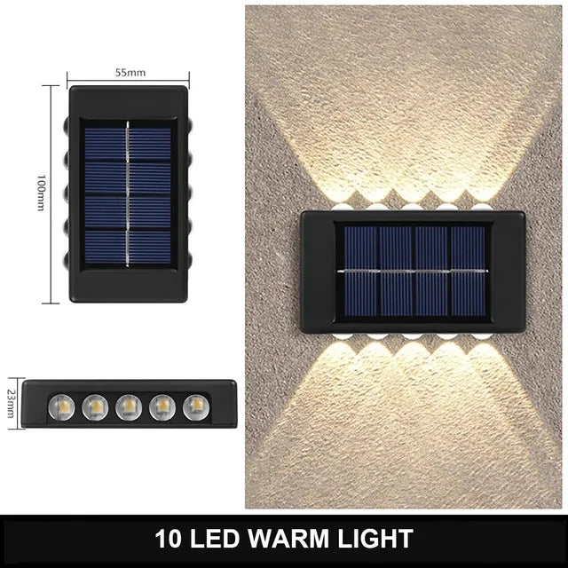 Solar Up-Down Wall Light - Waterproof