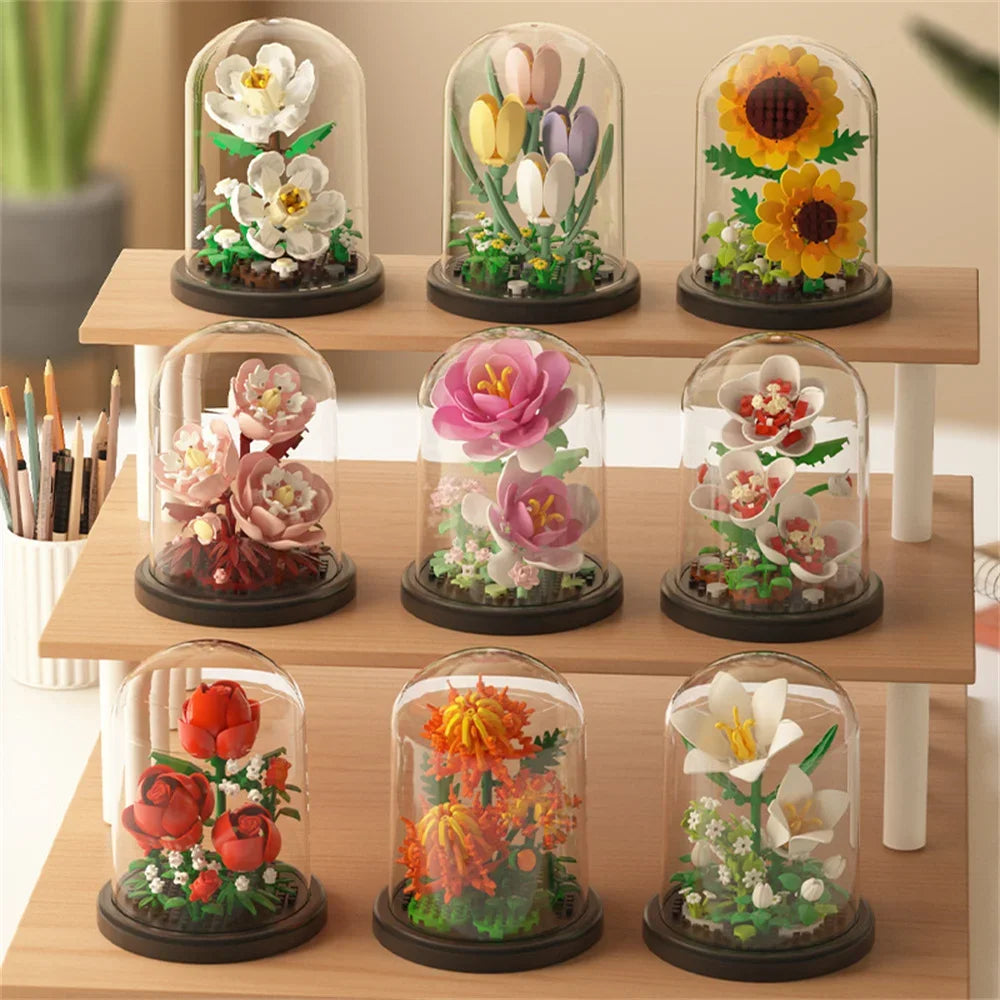 Eternal Flower Bouquet Building Block Set