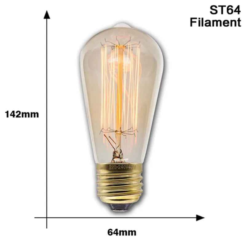 Vintage Edison Bulb E27 - Multiple Shapes