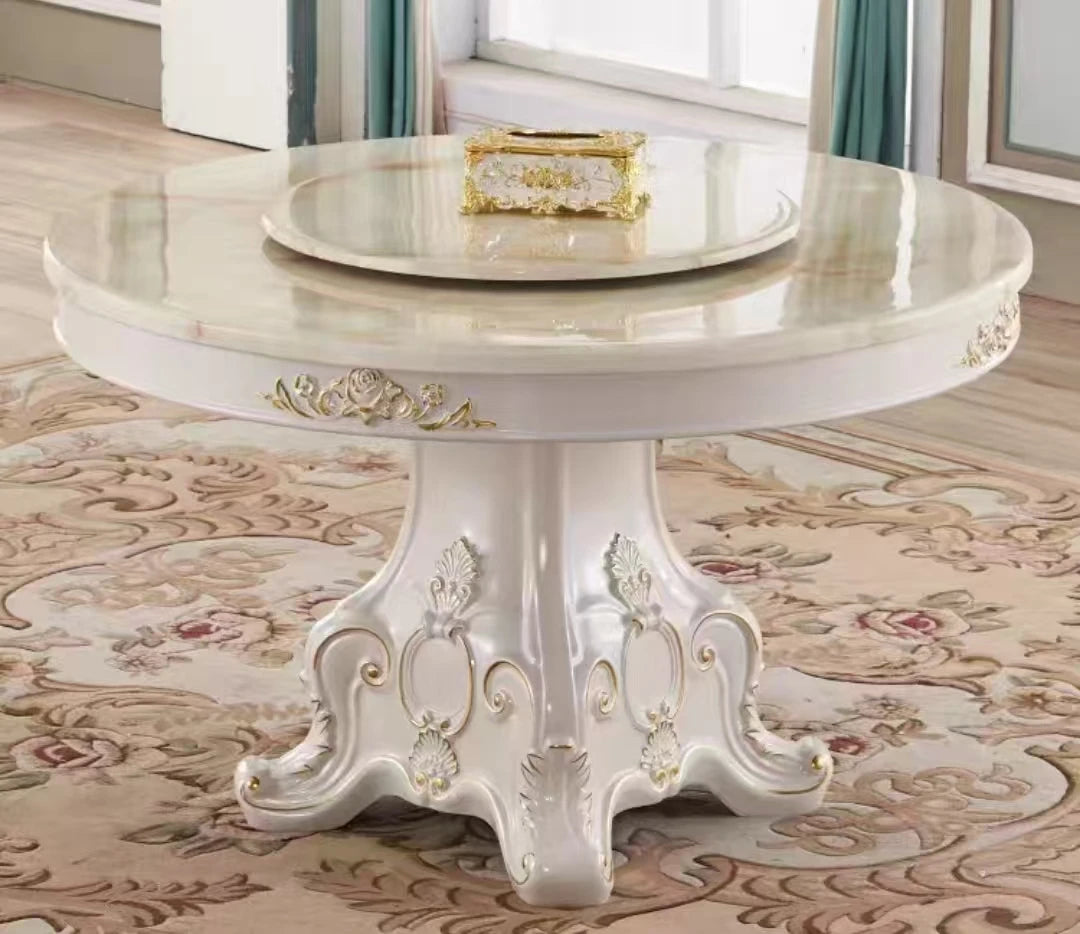 Gold Round Dining Table Set
