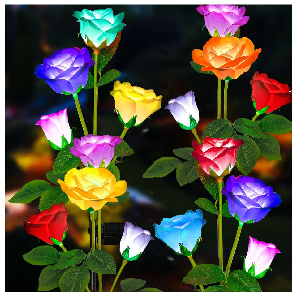 Solar Rose Flower Garden Lights