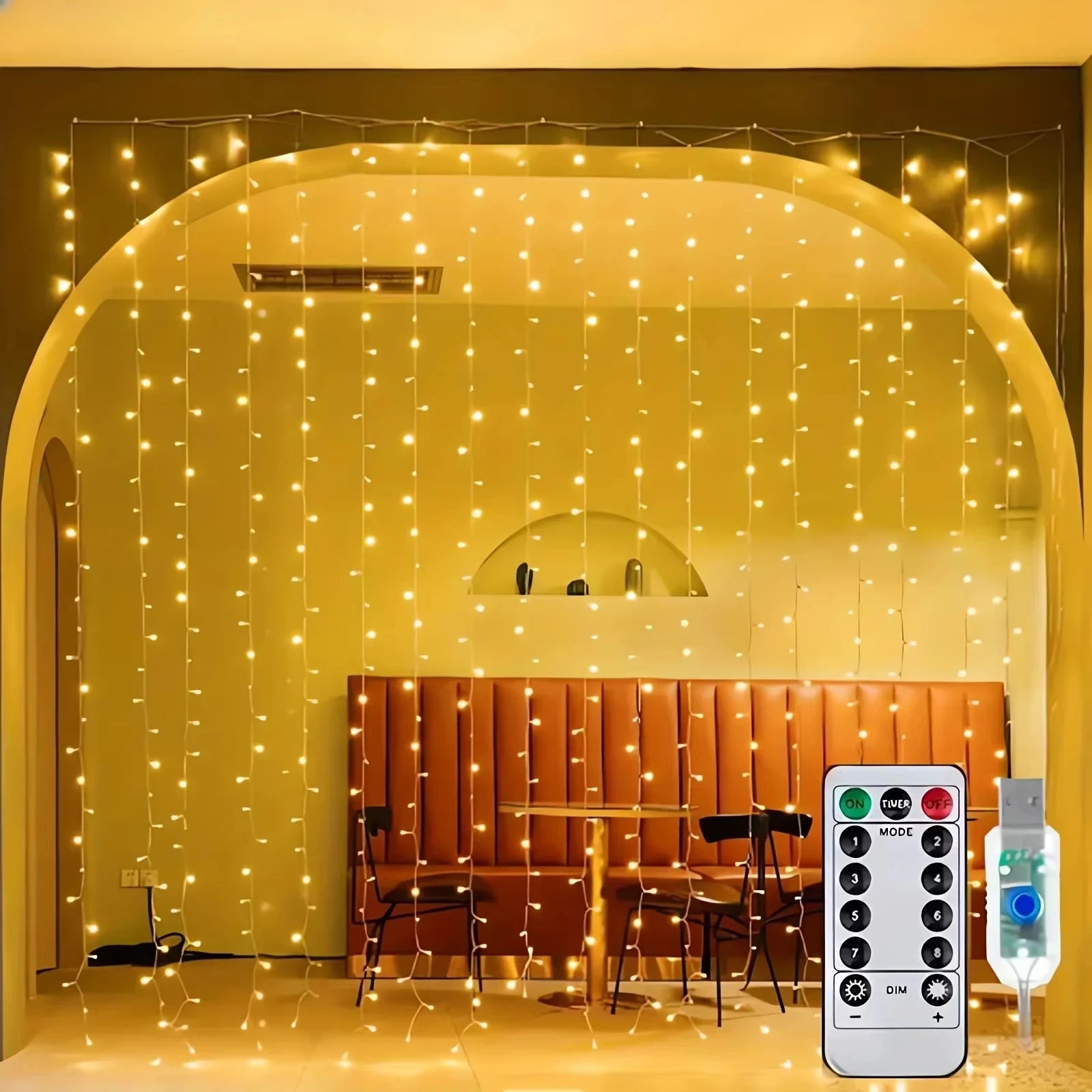 3m USB Fairy Curtain Lights with Remote