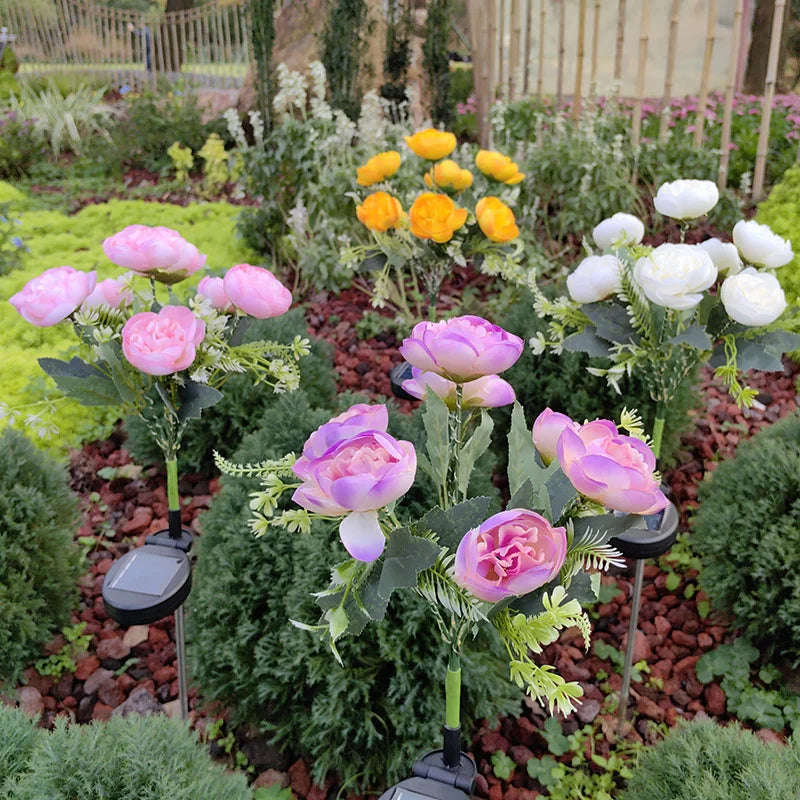 7-Head Camellia Solar Light