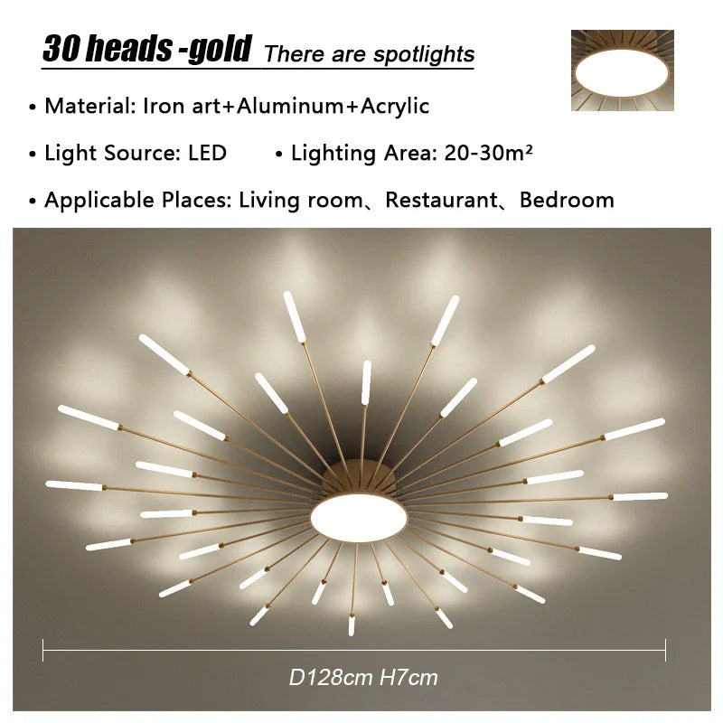 Firework Spiral LED Chandelier