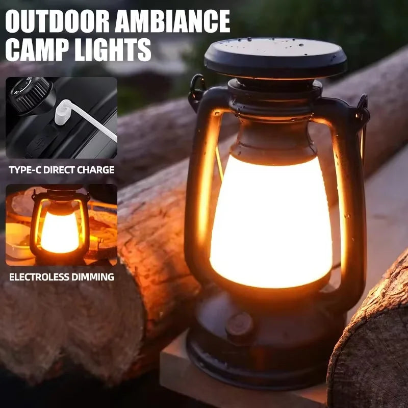 Retro Rechargeable LED Lantern Lamp